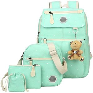 Pack Mochila Bolso Bandolera Estuche Bolsita Colgante de Oso de Peluche YOUJIA