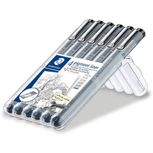 Rotuladores tipo Rotri Staedtler 308 SB6P Fineliner Pigment Liner Estuche 6 unidades